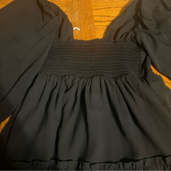 NEW Show Me Your Mumu Mandi Mini Dress in Black Sz XS Puff Sleeves Romantic Chic - Picture 15 of 16